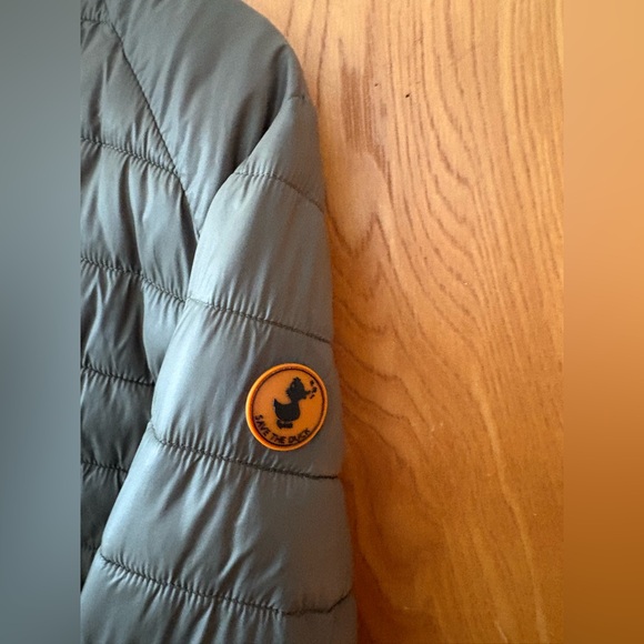 Save The Duck Green-ish Gray Puffer Jacket with FLAW - Picture 7 of 10